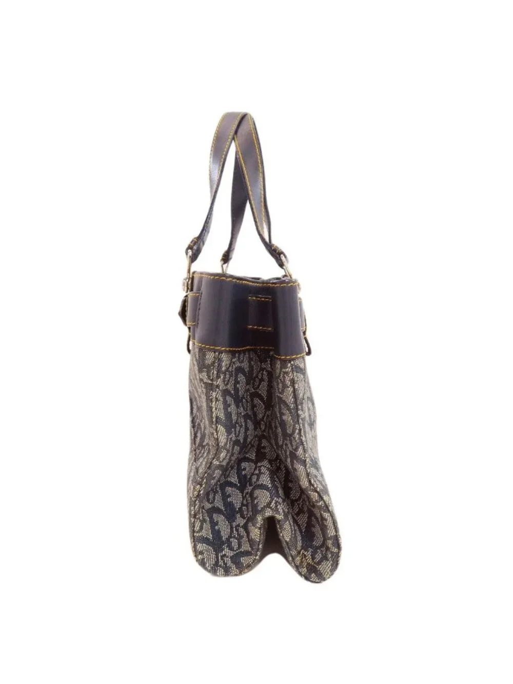 Dior Belt Tote Trotter Print Canvas Leather